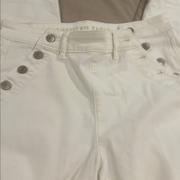 American Eagle Outfitters White wide leg Super Stretch Pants - Picture 2 of 5